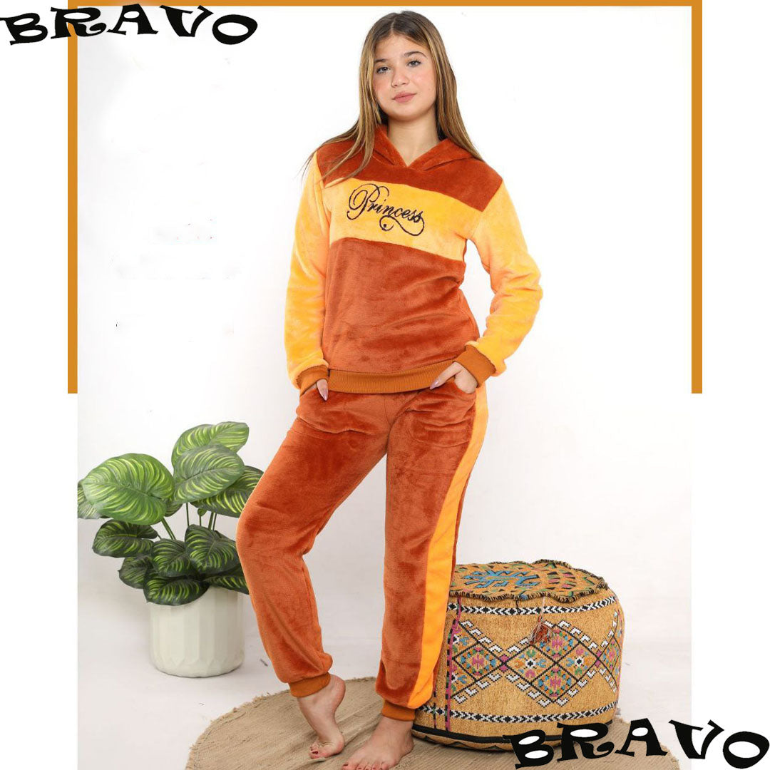 بيجامة بولار برافوا برتقالي