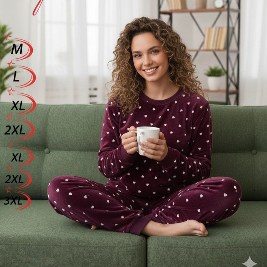 بيجامة kidlo حريمى نجوم نبيتى بولار