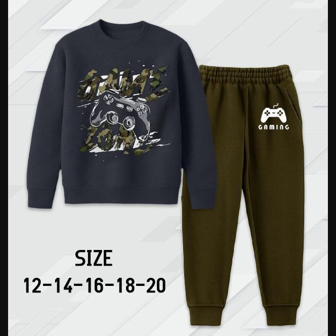 بيجامة ميلتون دراع بلاى ستيشن BA2M اسود * بنطلون زيتى