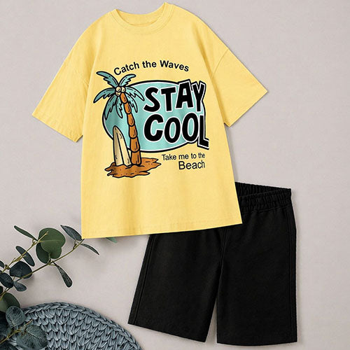 بيجامة KIDLO  اصفر STAY COOL
