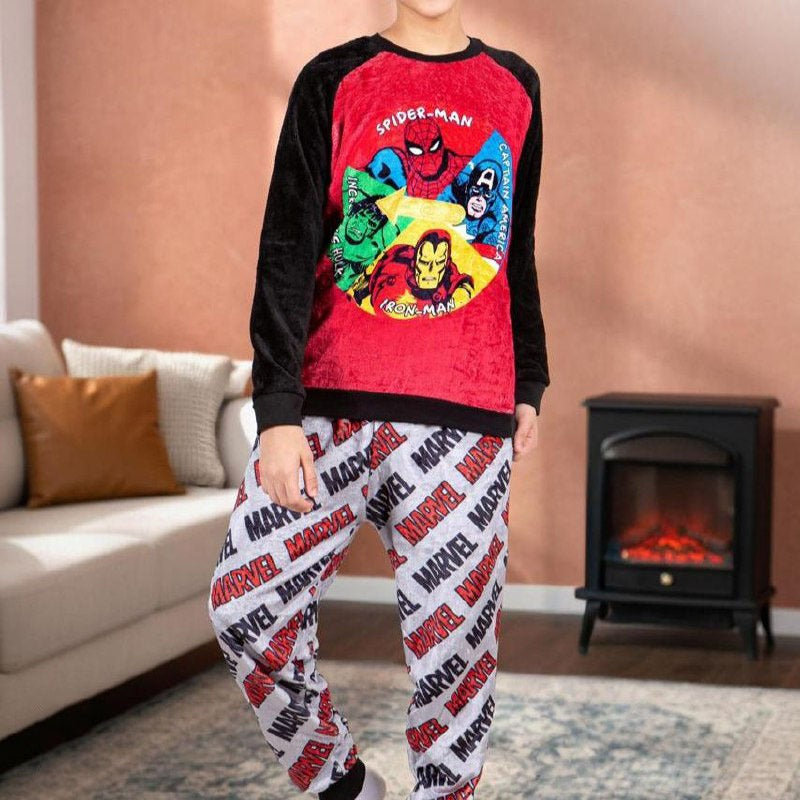 بيجامة BONBON بولار شخصيات احمر* اسود