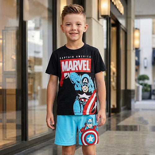 اسود marvel بيجامة