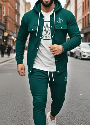 ترنج رجالى 3قطع اخضر غطس مبطن