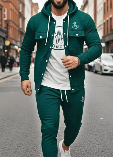 ترنج رجالى 3قطع اخضر غطس مبطن