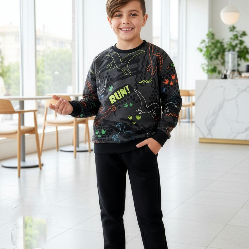 بيجامة ميلتون بريمارك runs ديناصور اسود