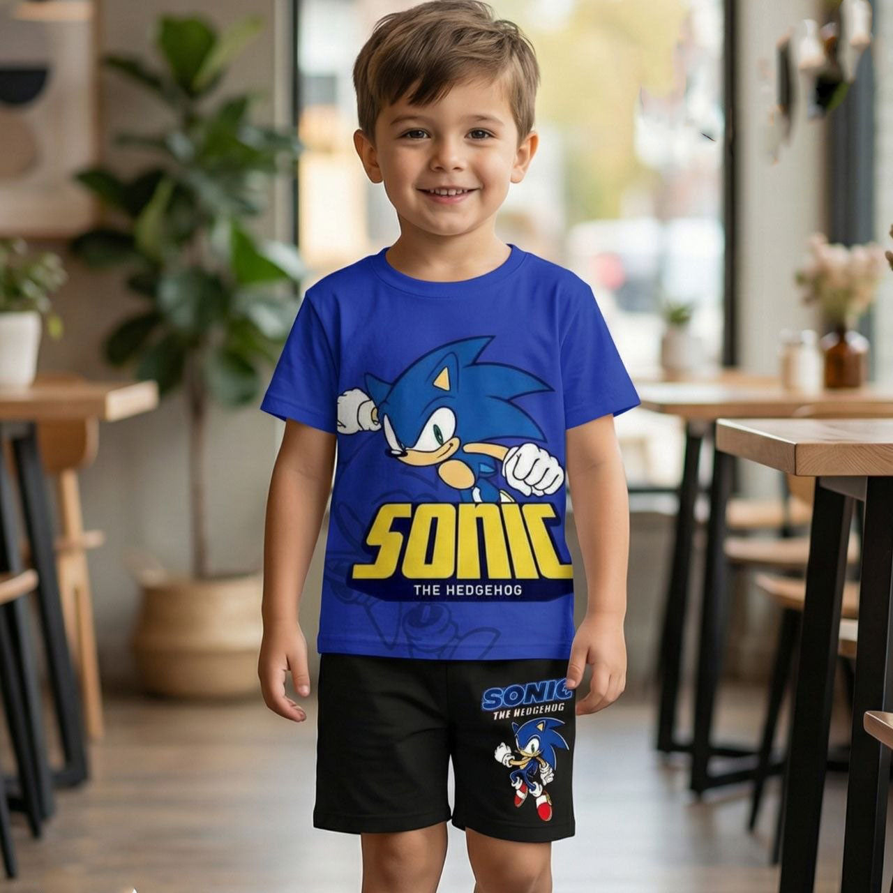بيجامة sonic ازرق