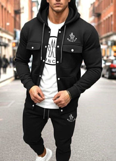 ترنج رجالى 3قطع اسود غطس مبطن