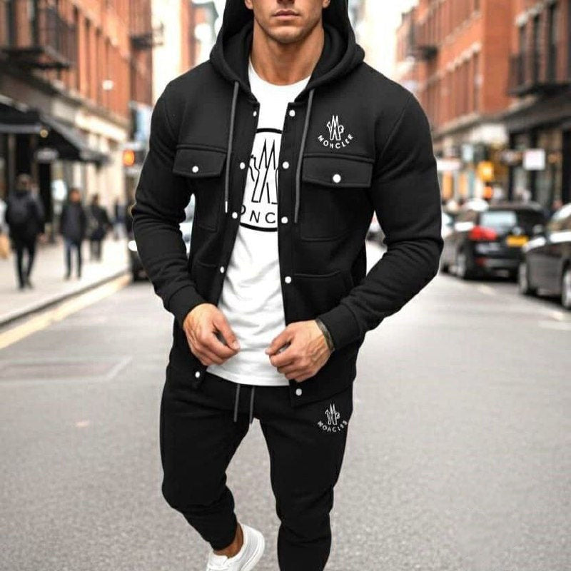 ترنج رجالى 3قطع اسود غطس مبطن