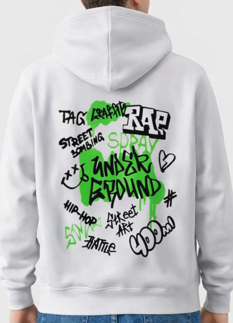 هودي ميلتون مبطن من الداخل أبيض