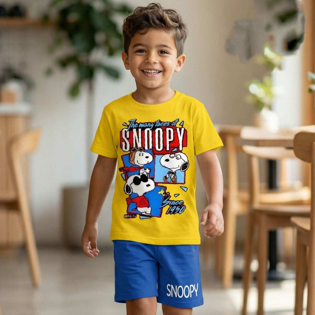 بيجامة snoopy اصفر