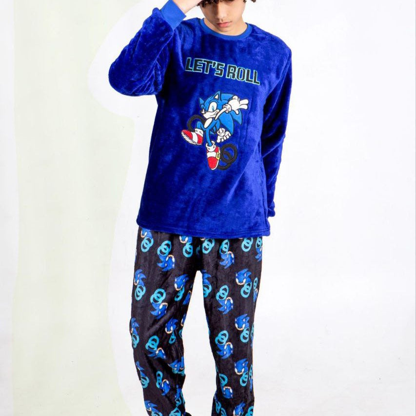 بيجامة بولار LETS ROLL زومبا ازرق