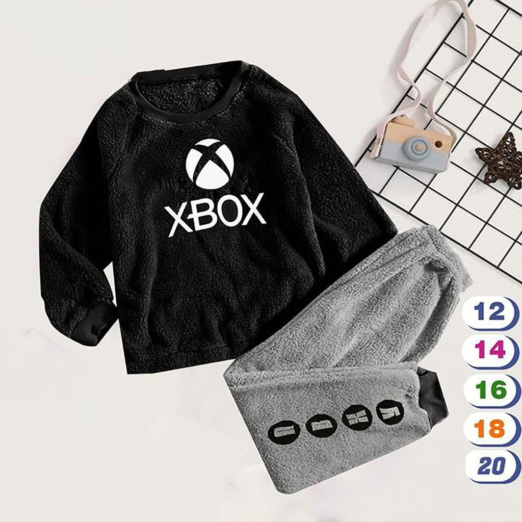 بيجامة بولار X BOX KIDLO اسود