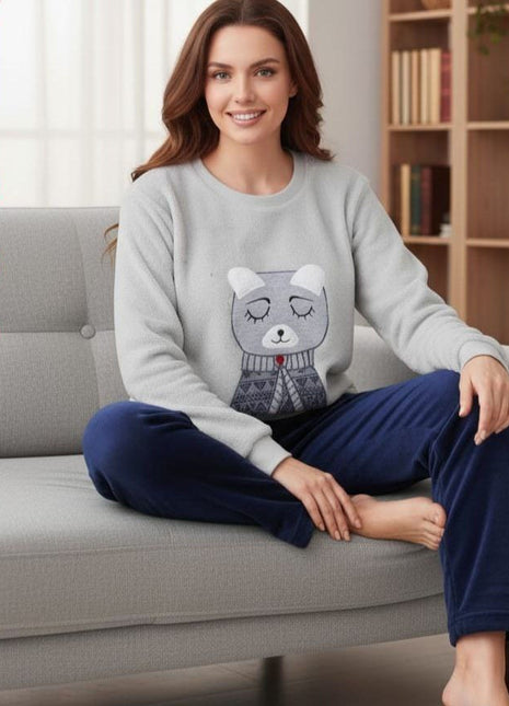 بيجامة kidlo حريمى  رصاصى بولار