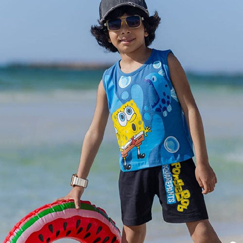 ازرق Sponge bob بيجامة