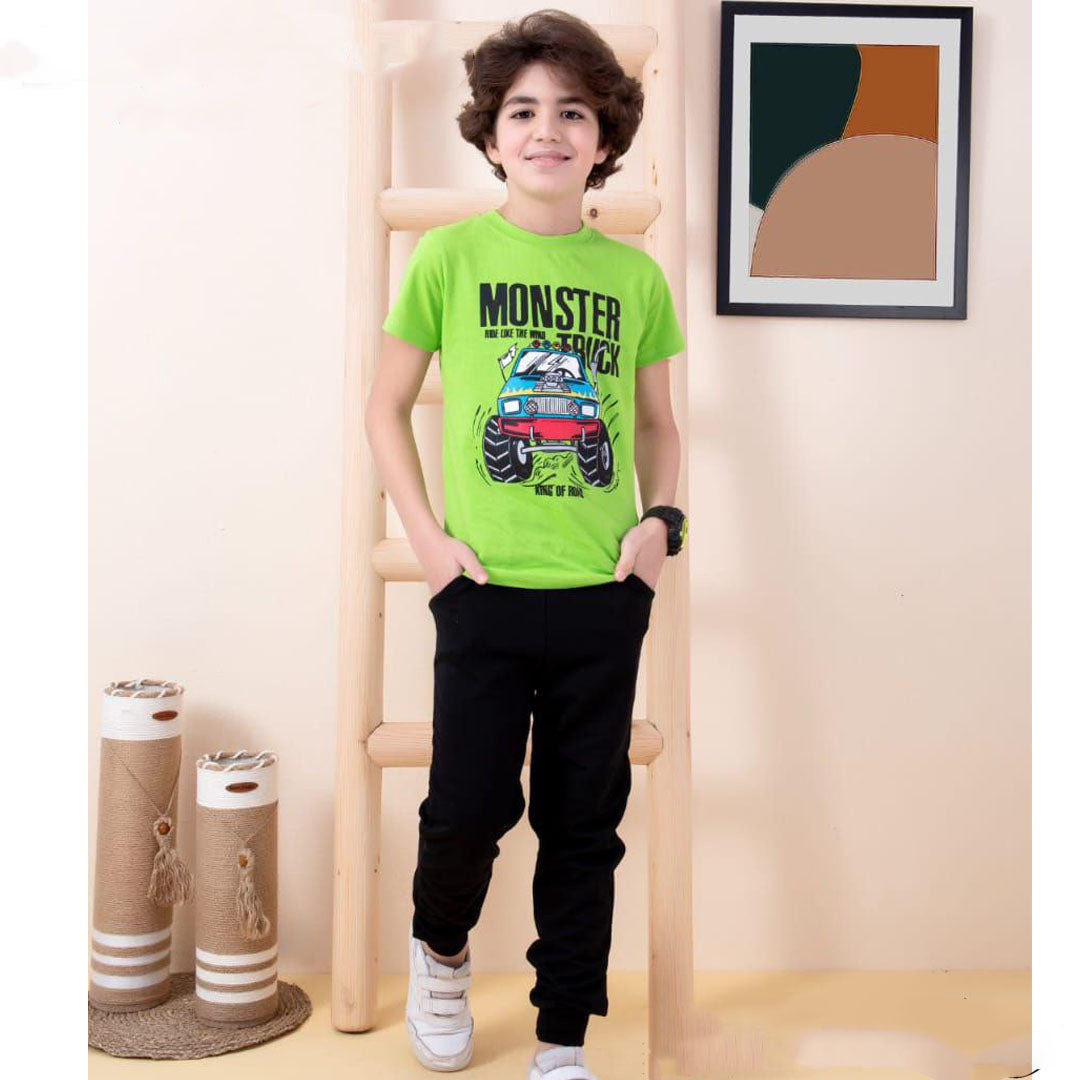 بيجامة MONSTER  ليمونى