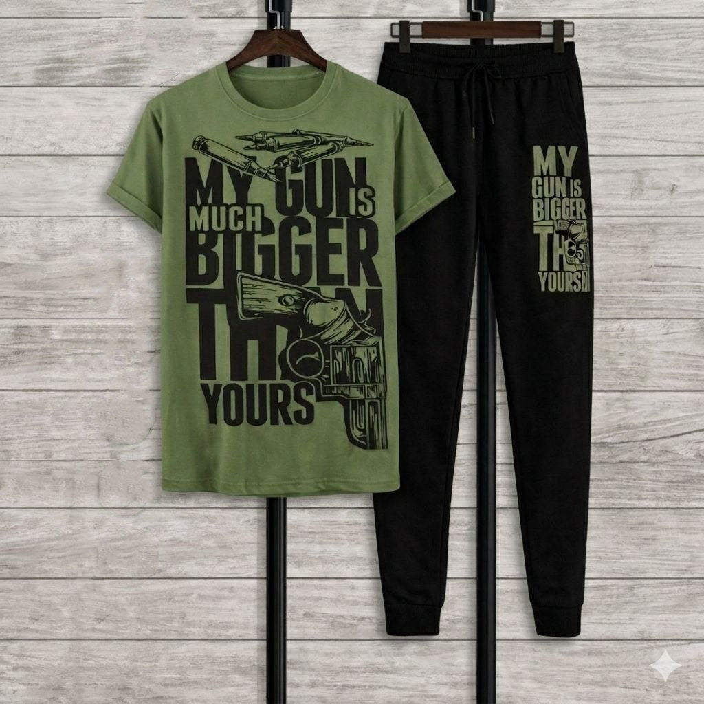 بيجامة مسدس زيتى بنطلون