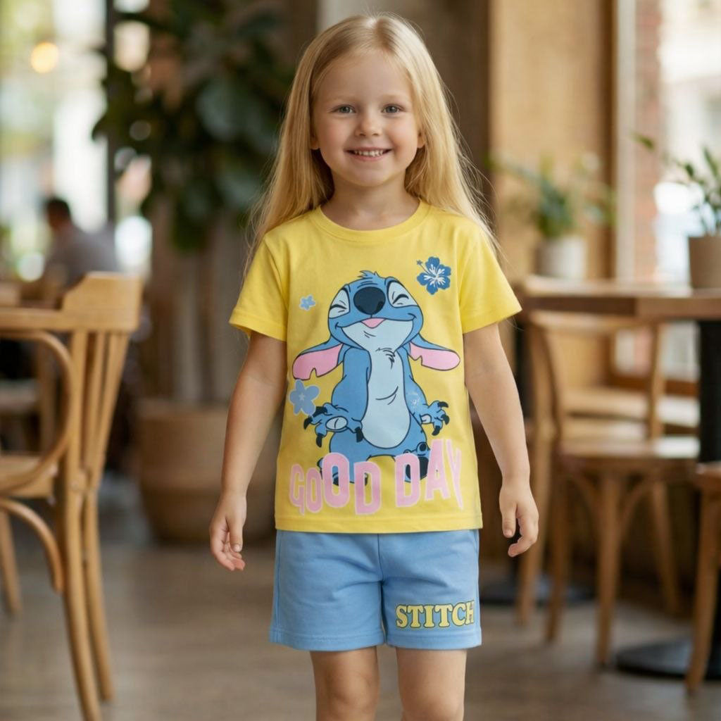 بيجامة stitch اصفر