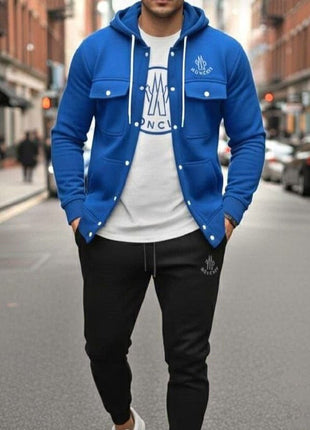 ترنج رجالى 3قطع ازرق غطس مبطن